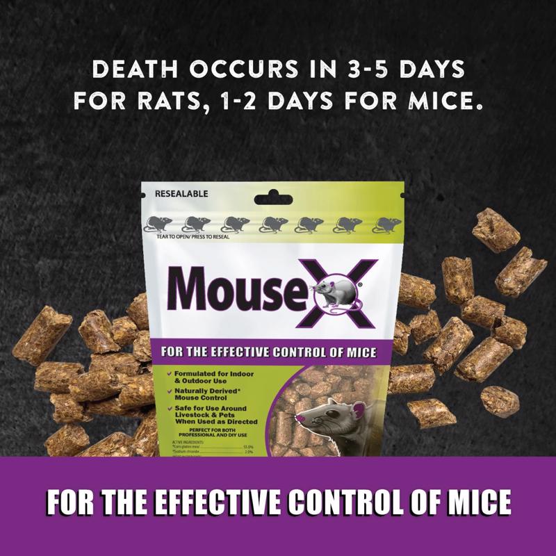MouseX Non-Toxic Bait Pellets For Mice 8 oz