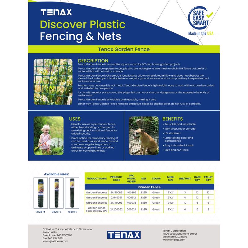 Garden Craft 36 in. H X 25 ft. L Plastic Fencing 2 in.