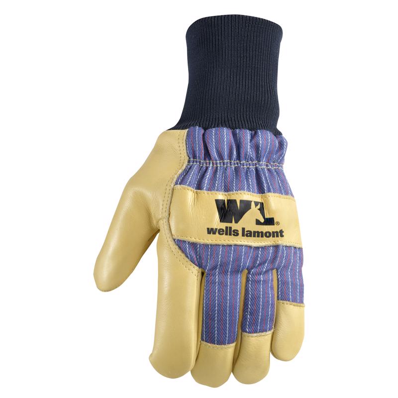 Wells Lamont Men's Outdoor Cold Weather Work Gloves Blue/Tan L