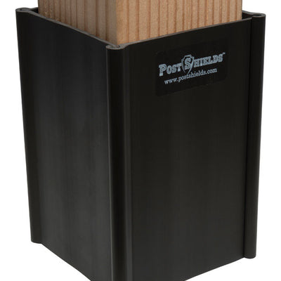 Post Shields Inc. 6 in. H X 4 in. W X 4 in. L Plastic Brown Fence Post Protection