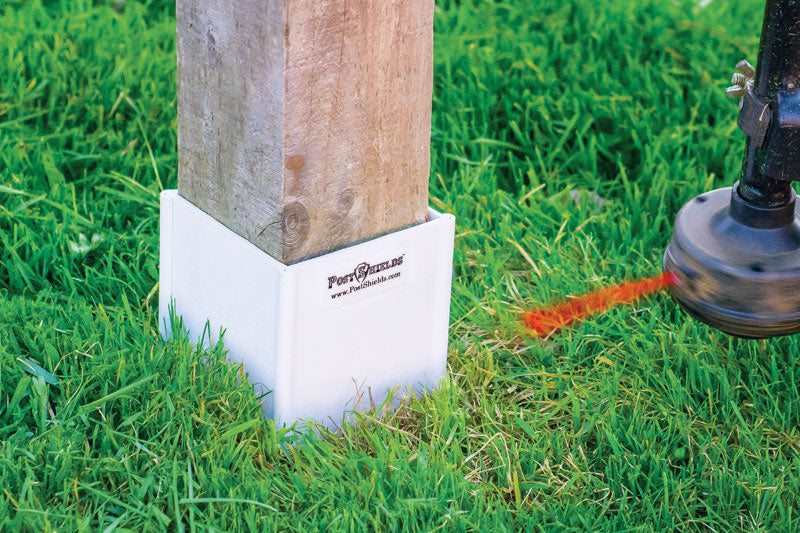 Post Shields Inc. 6 in. H X 4 in. W X 4 in. L Plastic Brown Fence Post Protection