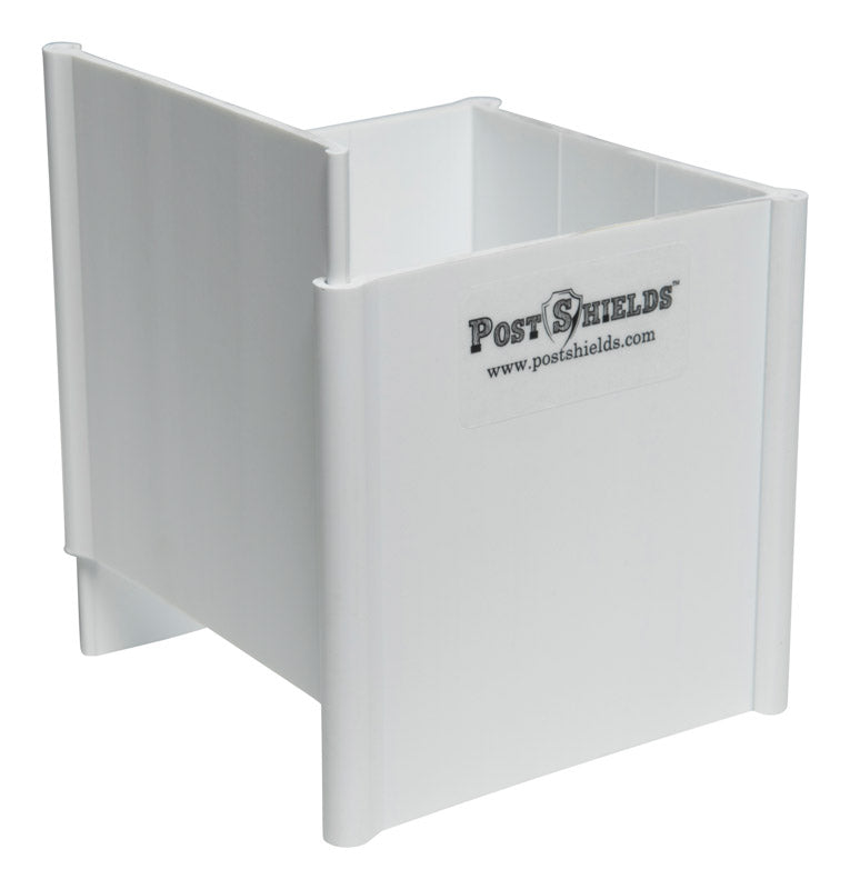 Post Shields Inc. 4 in. H X 4 in. W X 4 in. L Plastic White Fence Post Protection