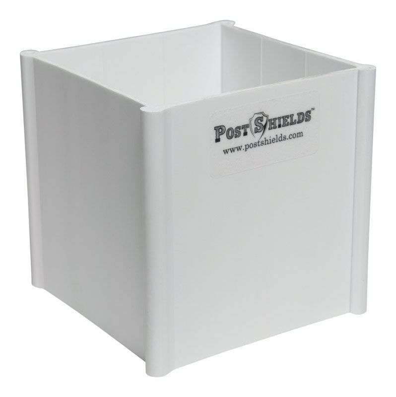 Post Shields Inc. 4 in. H X 4 in. W X 4 in. L Plastic White Fence Post Protection