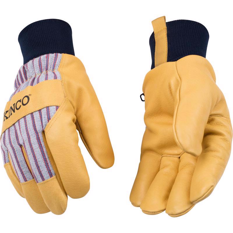 Kinco Men's Outdoor Knit Wrist Work Gloves Yellow L 1 pair