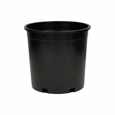 HC Companies Marina 11-1/2 in. H X 11 in. D Plastic Flower Pot Black