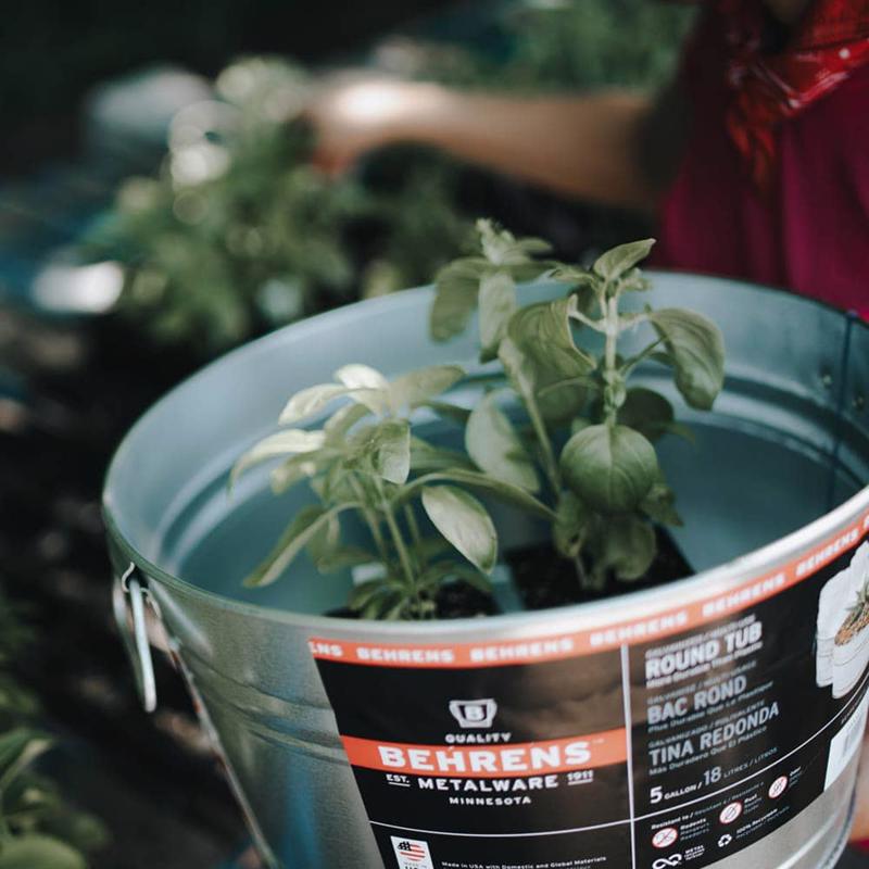 Behrens 5 gal Steel Multi Purpose Flexi-Tub Round