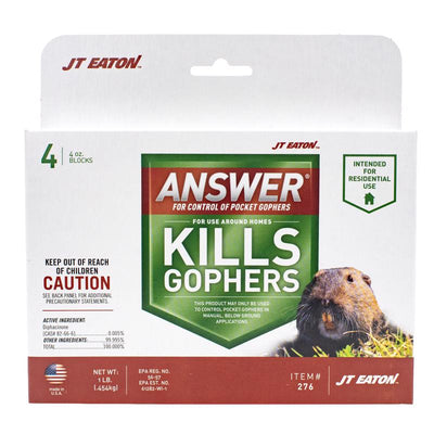 JT Eaton Answer Toxic Bitrex Bait Blocks For Gophers and Moles 1 lb 4 pk