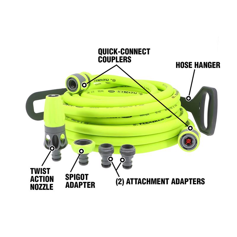 Legacy Flexzilla 1/2 in. D X 50 ft. L Heavy Duty Premium Grade Garden Hose Kit