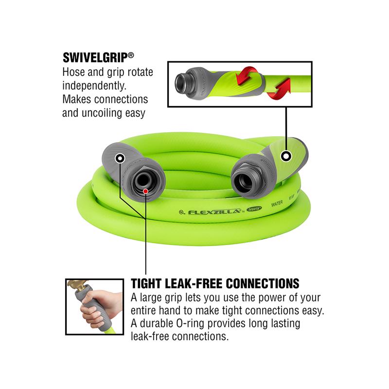 Legacy Flexzilla SwivelGrip 5/8 in. D X 10 ft. L Heavy Duty Premium Grade Garden Hose