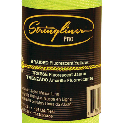 Stringliner Fluorescent Yellow Braided Mason Line 250 ft.