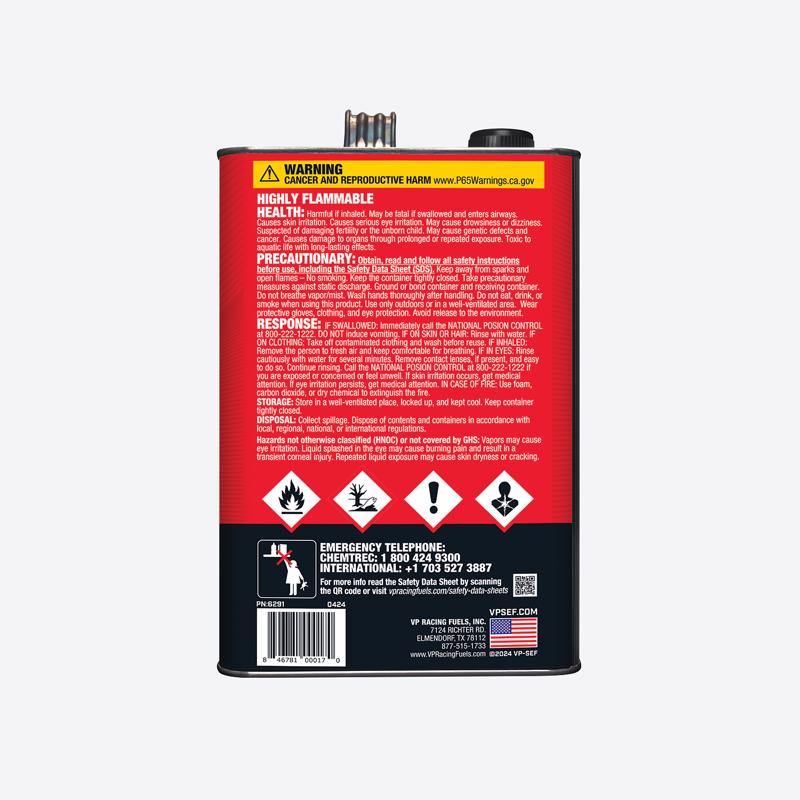 VP Racing Fuels Small Engine Ethanol-Free 2-Cycle 40:1 Pre-Mixed Fuel 1 gal