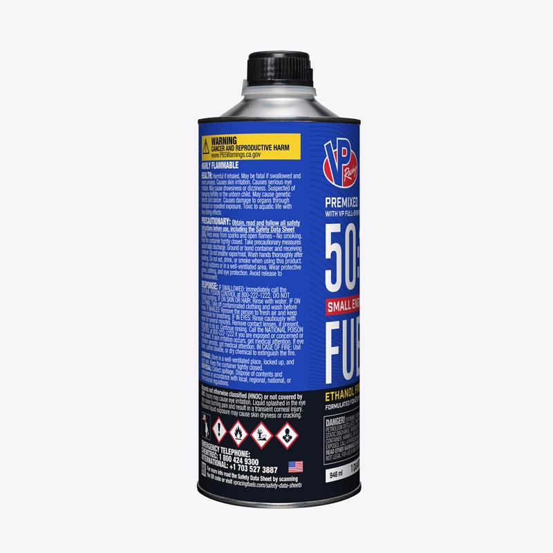 VP Racing Fuels Small Engine Ethanol-Free 2-Cycle 50:1 Pre-Mixed Fuel 1 qt