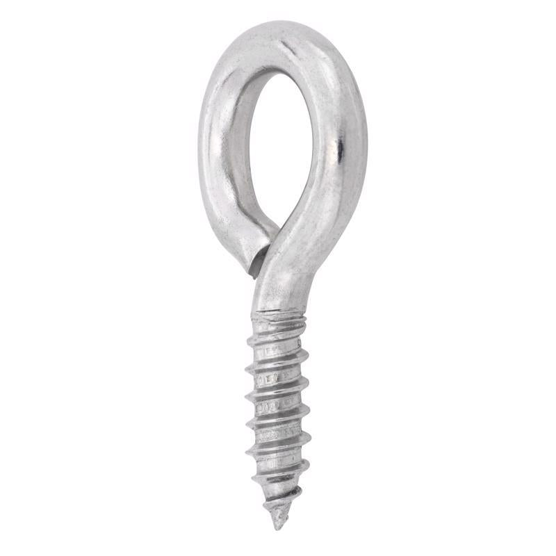 Hampton 11/32 in. D X 2-5/8 in. L Polished Stainless Steel Screw Eye 200 lb. cap.