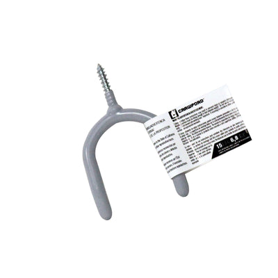 Crawford 4 in. L Vinyl Coated Gray Steel Medium Tool Hook Hook 15 lb. cap.