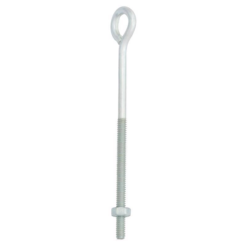 Hampton 1/4 in. X 6 in. L Zinc-Plated Steel Eyebolt Nut Included