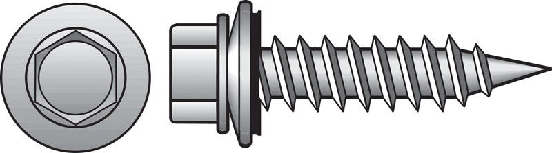 HILLMAN No. 10 Ga. X 2 in. L Hex Hex Head Screws w/Washers