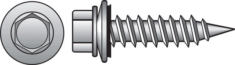HILLMAN No. 10 Ga. X 2-1/2 in. L Hex Hex Head Screws w/Washers