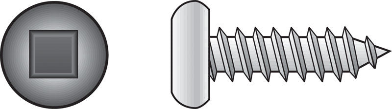 HILLMAN No. 6 Ga. X 1-1/4 in. L Square Hex Head Sheet Metal Screws