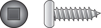 HILLMAN No. 6 Ga. X 1-1/4 in. L Square Hex Head Sheet Metal Screws