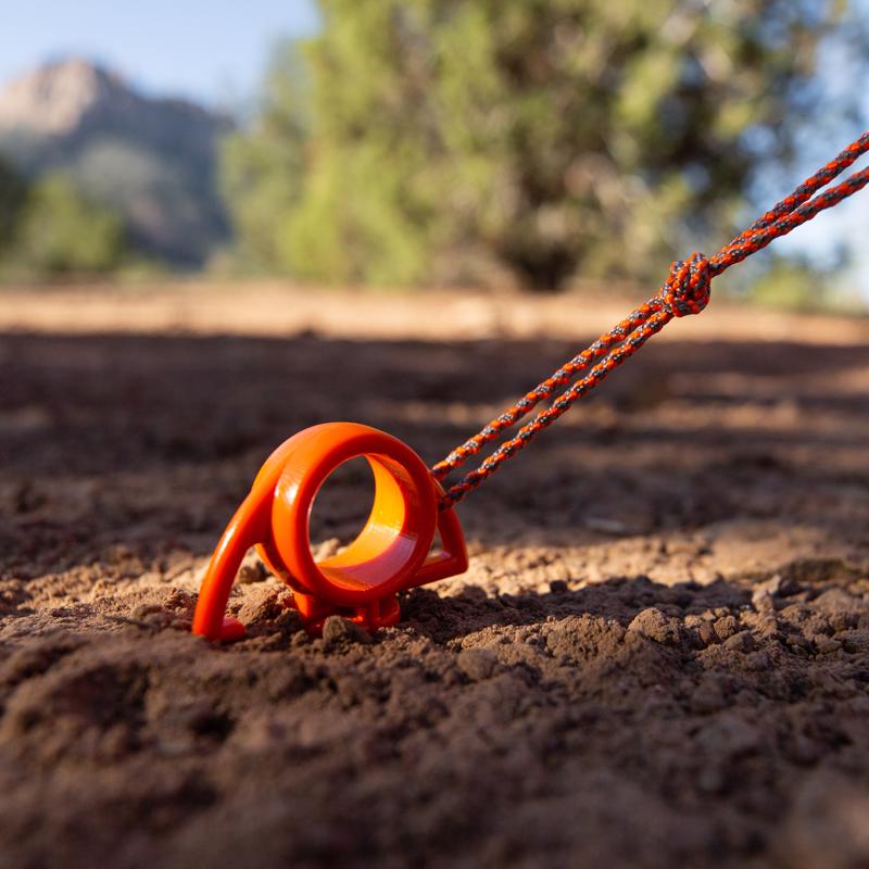 Orange Screw Small Ground Anchor 4 pk