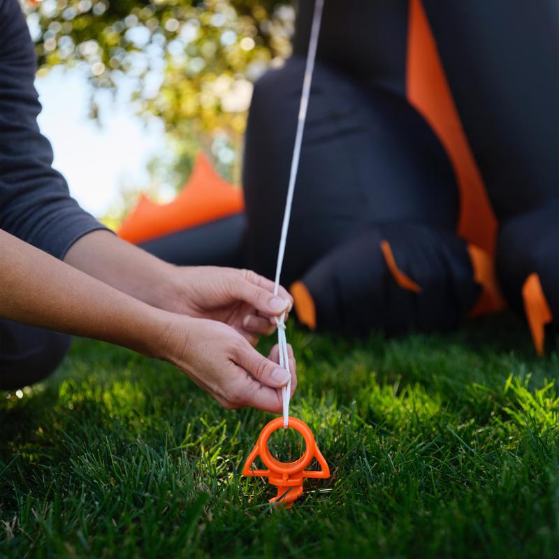 Orange Screw Large Ground Anchor 2 pk