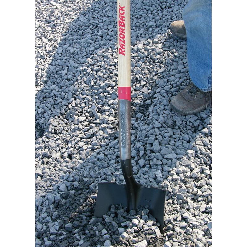 Razor-Back 59.5 in. Steel Square Digging Shovel Wood Handle