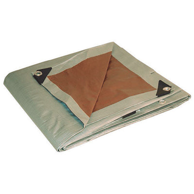 Foremost Dry Top 12 ft. W X 16 ft. L Heavy Duty Polyethylene Reversible Tarp Brown/Silver