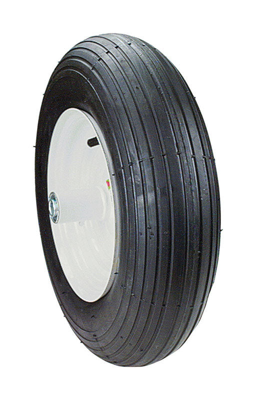 MaxPower 8 in. D X 15.6 in. D Centered Wheelbarrow Wheel Rubber