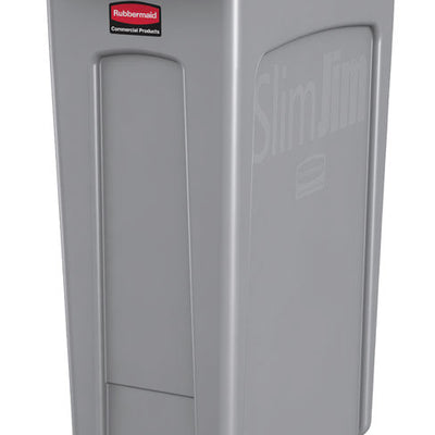 Rubbermaid Slim Jim 23 gal Gray Plastic Garbage Can