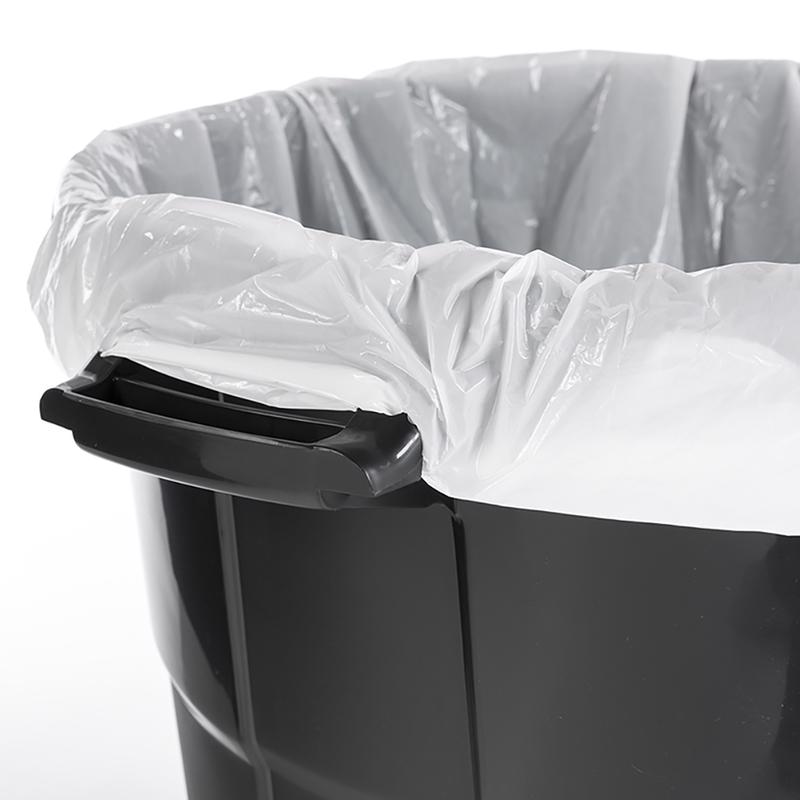 United Solutions Rough & Rugged 32 gal Black Plastic Garbage Can Lid Included