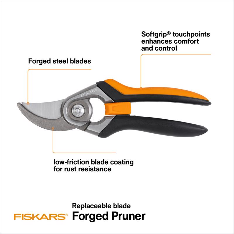 Fiskars Forged 4.5 in. Stainless Steel Bypass Pruners