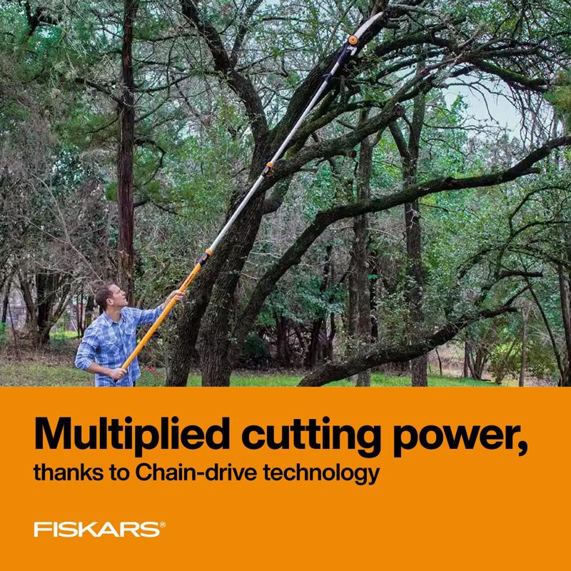 Fiskars 16 ft. Steel Bypass Extendable Tree Pruner