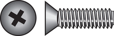 HILLMAN No. 10-32 Ga. X 2 in. L Phillips Flat Head Zinc-Plated Steel Machine Screws 100 pk