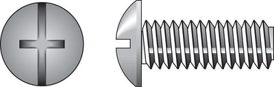 HILLMAN No. 8-32 Ga. X 3/4 in. L Combination Truss Head Zinc-Plated Steel Machine Screws 100 pk