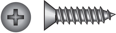 HILLMAN No. 14 Ga. X 1 in. L Phillips Flat Head Sheet Metal Screws 100 pk