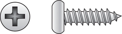 HILLMAN No. 6 Ga. X 1-1/4 in. L Phillips Pan Head Sheet Metal Screws 100 pk