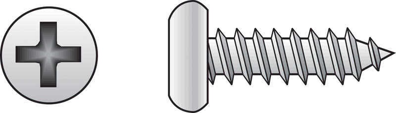 HILLMAN No. 8 Ga. X 3 in. L Phillips Pan Head Sheet Metal Screws 100 pk