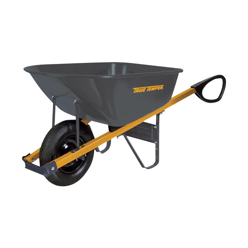 True Temper Steel Wheelbarrow 6 cu ft