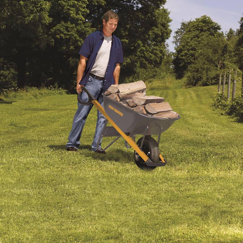 True Temper Steel Wheelbarrow 6 cu ft