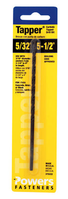 HILLMAN Tapper 5/32 in. X 5-1/2 in. L Carbide Tipped Drill Bit Straight Shank