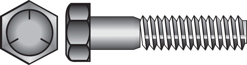 HILLMAN 1/4 in. D X 1-3/4 in. L Heat Treated Zinc Steel Hex Head Cap Screw 100 pk