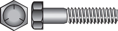 HILLMAN 1/4 in. D X 1-3/4 in. L Heat Treated Zinc Steel Hex Head Cap Screw 100 pk