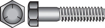 HILLMAN 1/4 in. D X 4-1/2 in. L Heat Treated Zinc Steel Hex Head Cap Screw 100 pk
