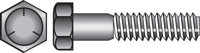 HILLMAN 5/16 in. D X 1-3/4 in. L Heat Treated Zinc Steel Hex Head Cap Screw 100 pk