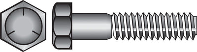 HILLMAN 5/16 in. D X 4-1/2 in. L Heat Treated Zinc Steel Hex Head Cap Screw 50 pk