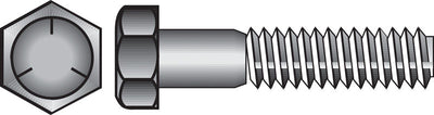 HILLMAN 5/16 in. D X 5 in. L Heat Treated Zinc Steel Hex Head Cap Screw 50 pk