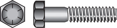 HILLMAN 1/4 in. D X 3-1/2 in. L Heat Treated Steel Hex Head Cap Screw 100 pk