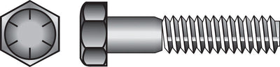 HILLMAN 5/16 in. D X 3-1/2 in. L Heat Treated Steel Hex Head Cap Screw 50 pk