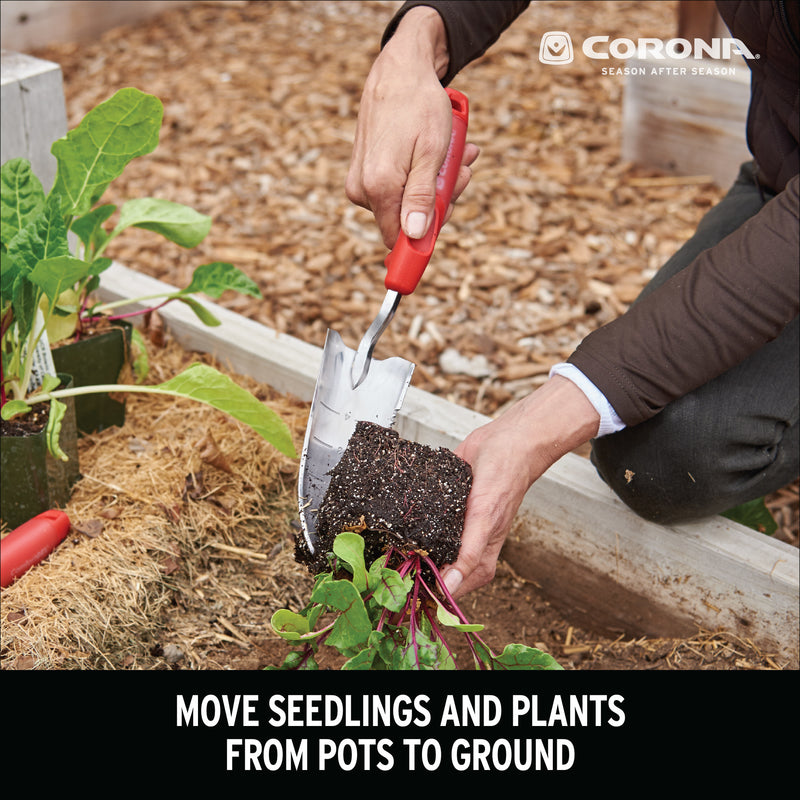 Corona ComfortGel 13.3 in. Stainless Steel Garden Hand Transplanter Poly Handle