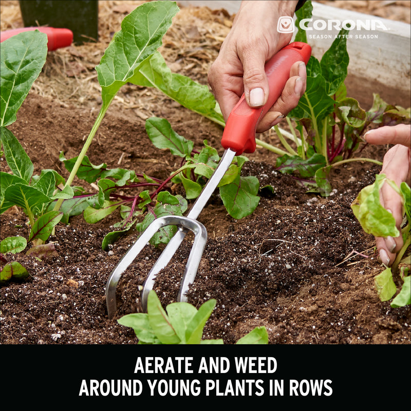 Corona ComfortGEL 3 Tine Stainless Steel Hand Cultivator 7 in. Rubber Handle